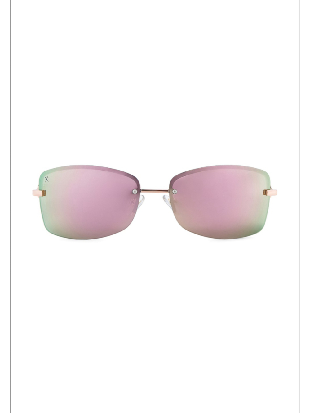 dime optics X Alondra Dessy A Vibe Rose Gold & Cherry Blossom Mirro Sunglasses